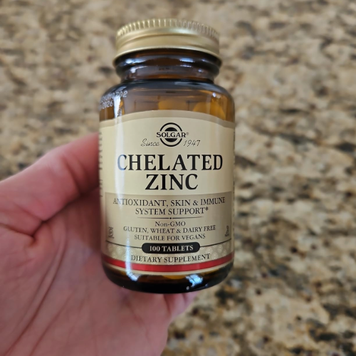 A bottle of Chelated Zinc for Immune System Boost