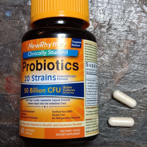 Probiotics bottle for immune system support and immunity