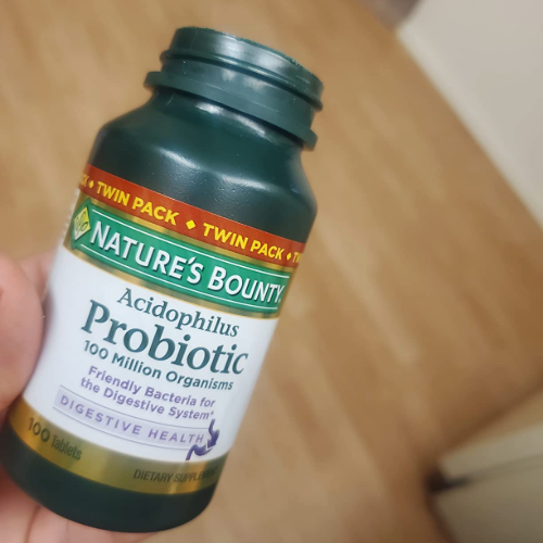 a bottle of natures bounty probiotics used to boost your immune system