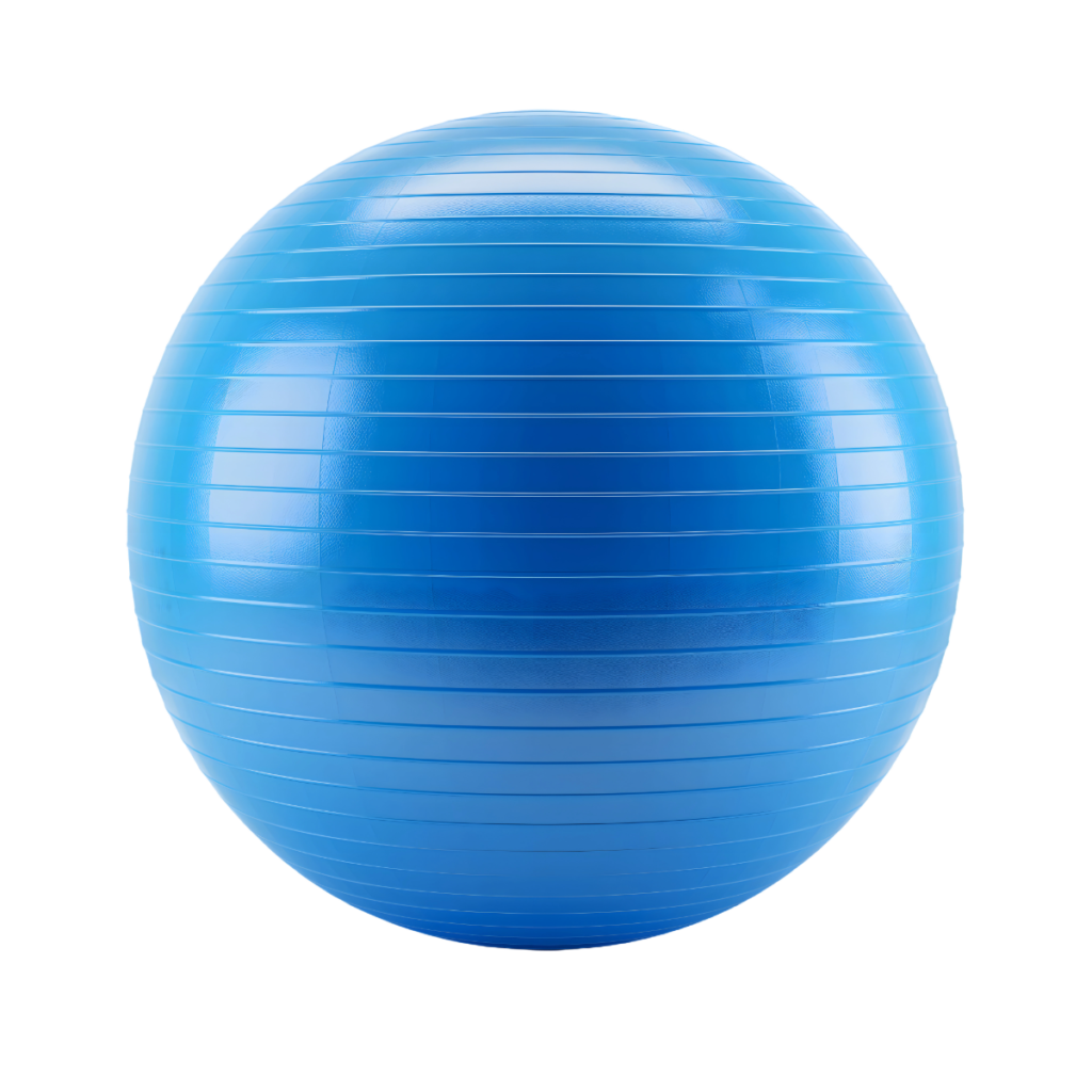 a stability ball for stretching and working out at home