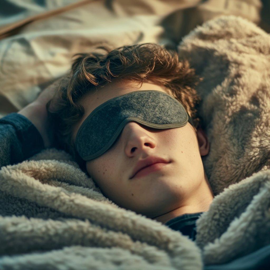 a heated eye mask for stress relief