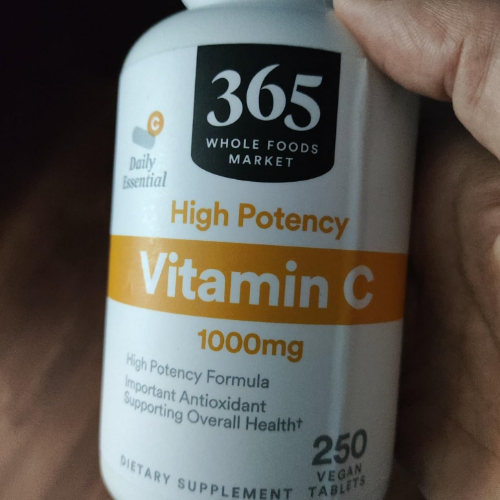 A bottle of High Potency Vitamin C Immune Booster